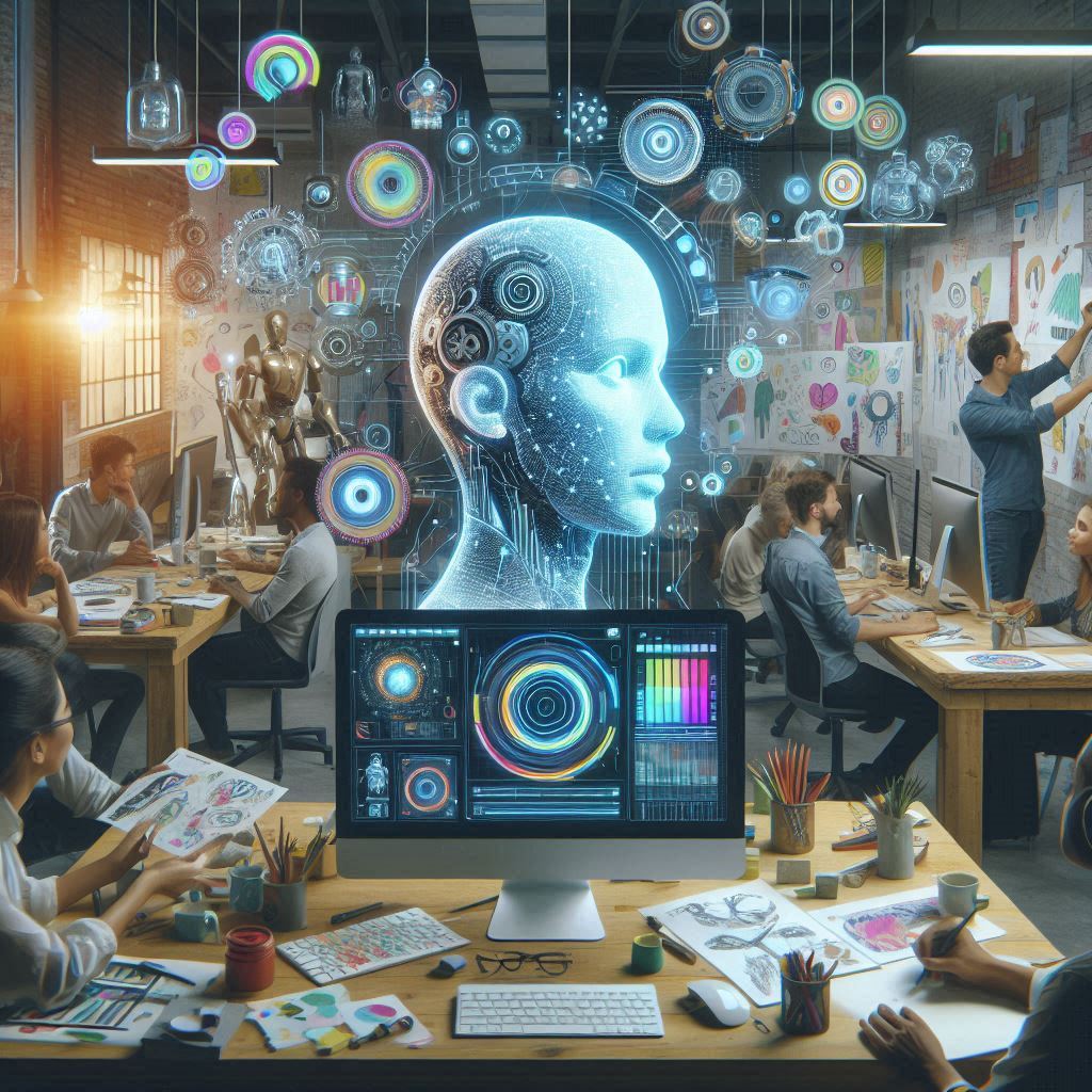 فريق يعمل على مشروع ذكاء اصطناعي